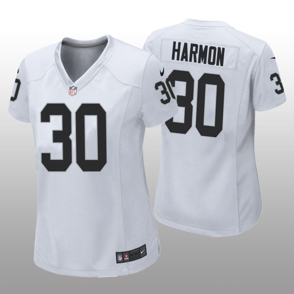 Las Vegas Raiders Duron Harmon White Jersey Game Women's