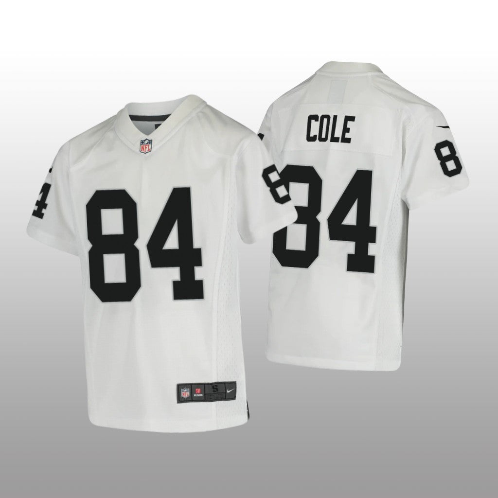 Las Vegas Raiders Keelan Cole White Jersey Game Youth