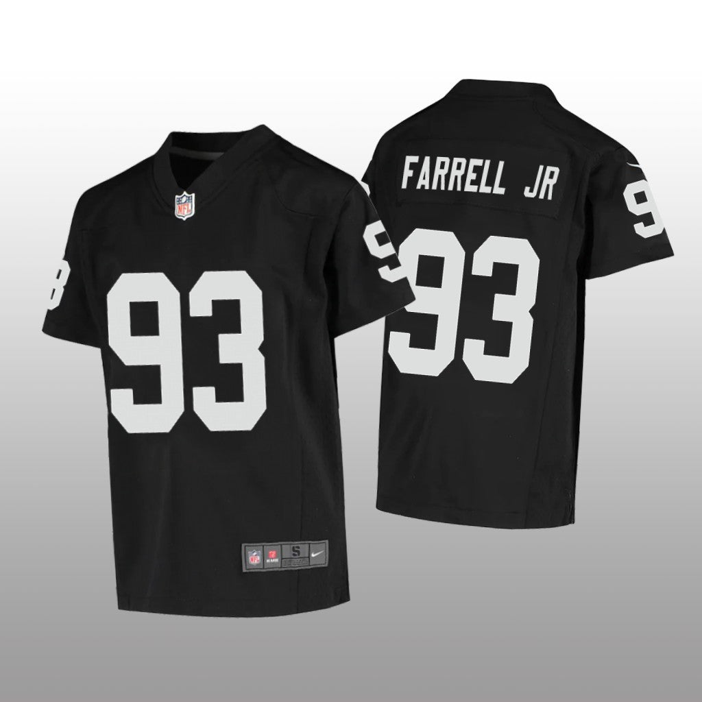 Las Vegas Raiders Neil Farrell Jr. Black Jersey Game Youth