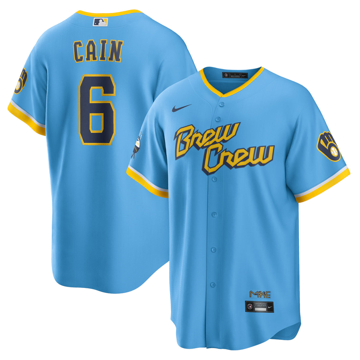 Lorenzo Cain Milwaukee Brewers Nike City Connect Replica Player Jersey Powder Blue