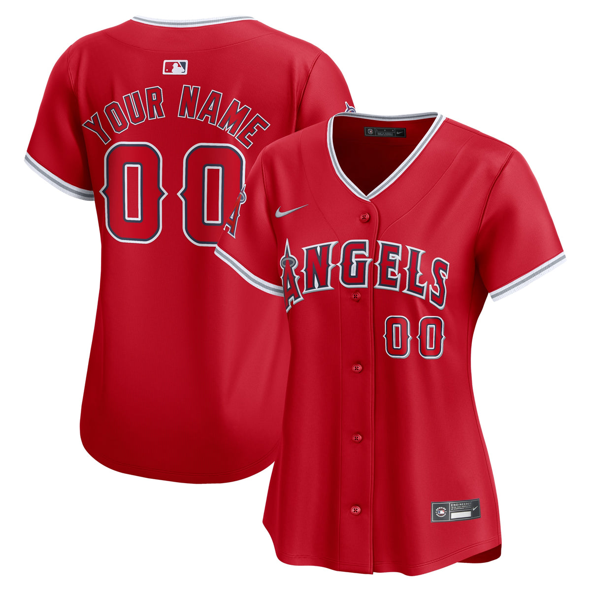 Los Angeles Angels Nike Women's Alternate Limited Custom Jersey Red