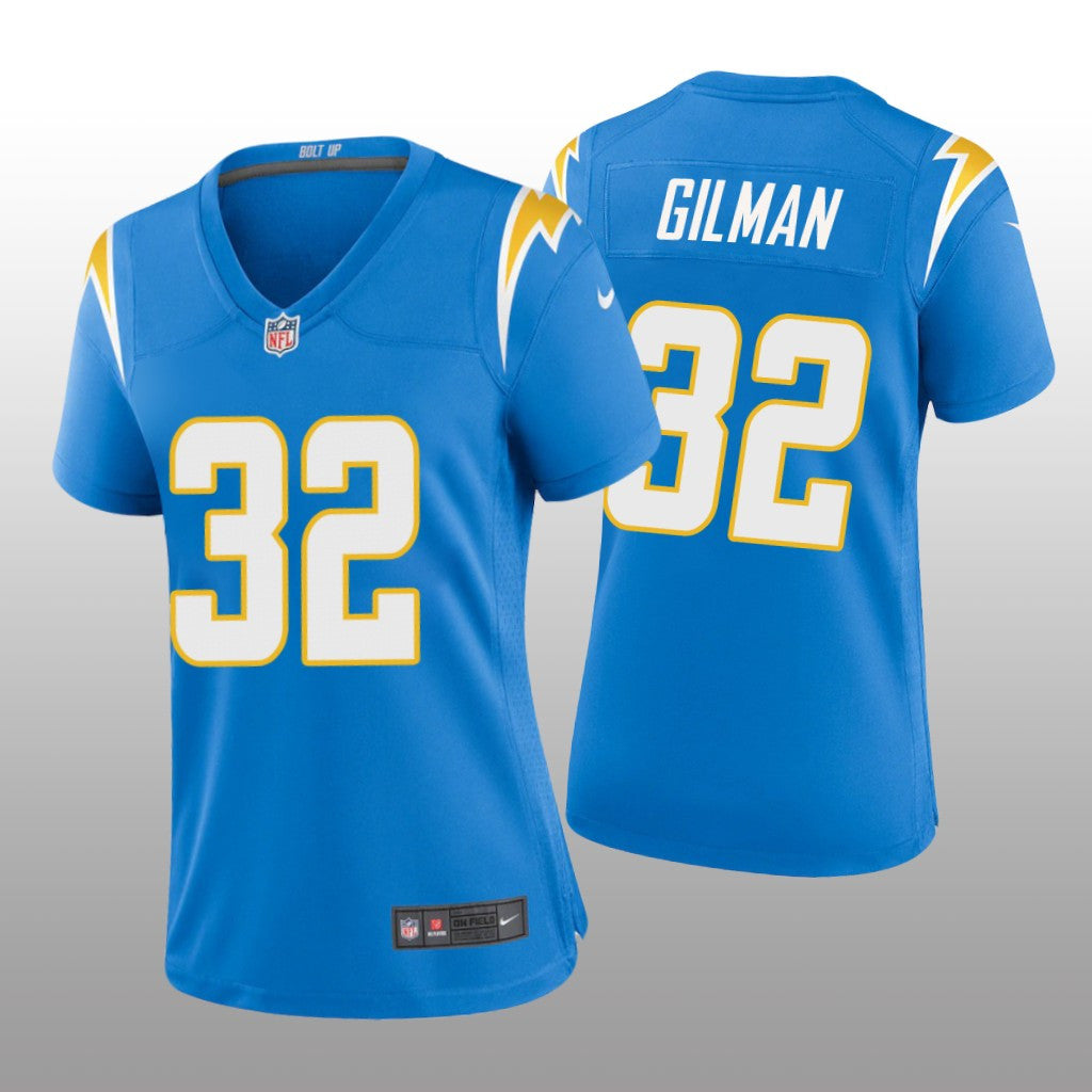 Los Angeles Chargers Alohi Gilman Powder Blue Jersey Game Women's