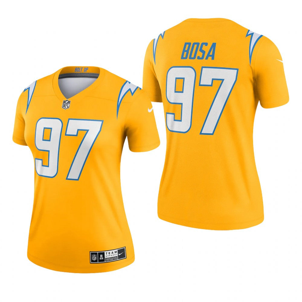 Los Angeles Chargers Joey Bosa Gold Jersey Inverted Legend Women's