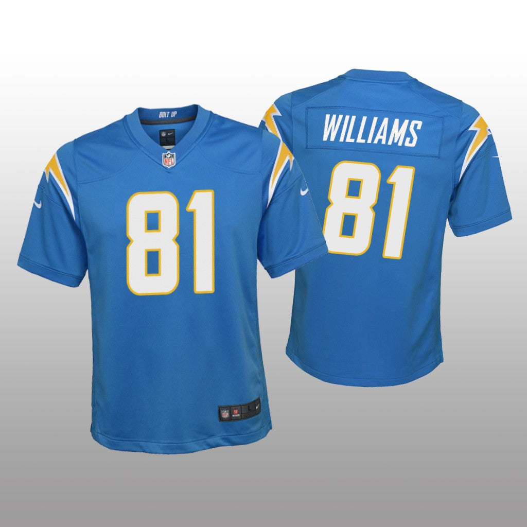 Los Angeles Chargers Mike Williams Powder Blue Jersey Game Youth