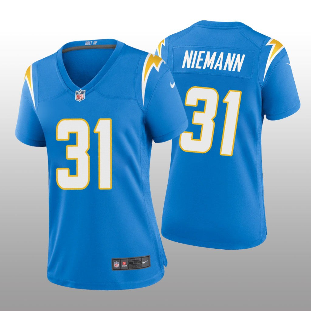 Los Angeles Chargers Nick Niemann Powder Blue Jersey Game Women's