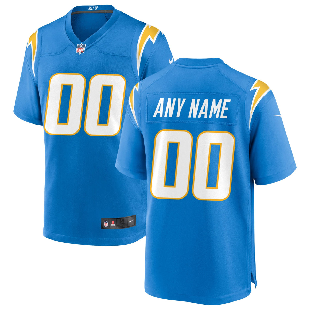 Los Angeles Chargers Nike Custom Game Jersey Powder Blue