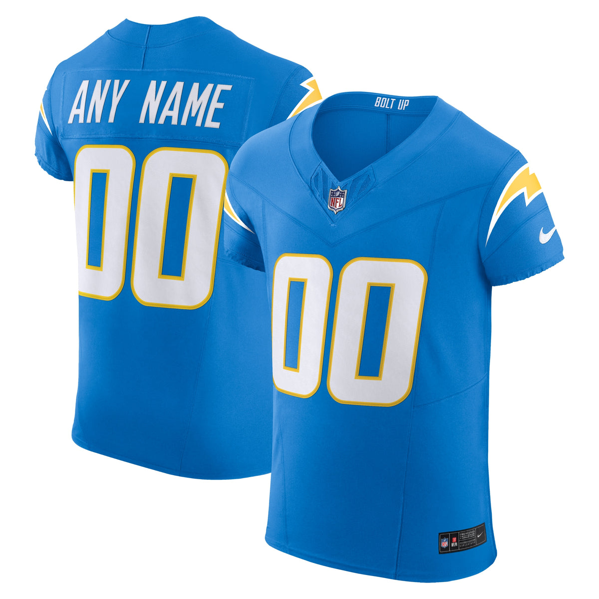 Los Angeles Chargers Nike Vapor F.U.S.E. Elite Custom Jersey Powder Blue