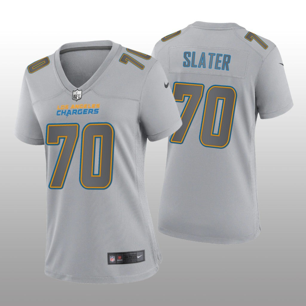 Los Angeles Chargers Rashawn Slater Gray Jersey Atmosphere Fashion Game Women's