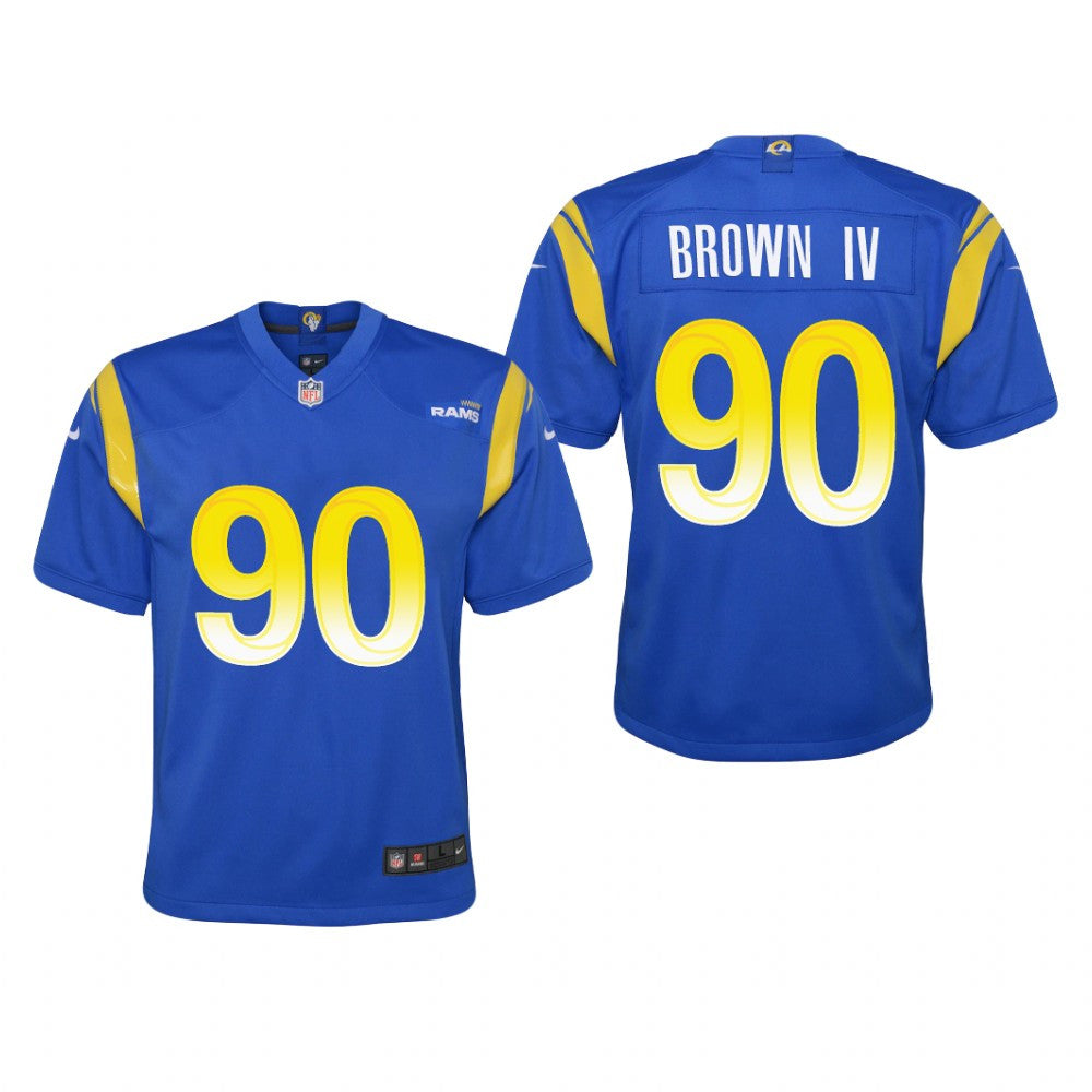 Los Angeles Rams Earnest Brown IV Royal Jersey Game Youth