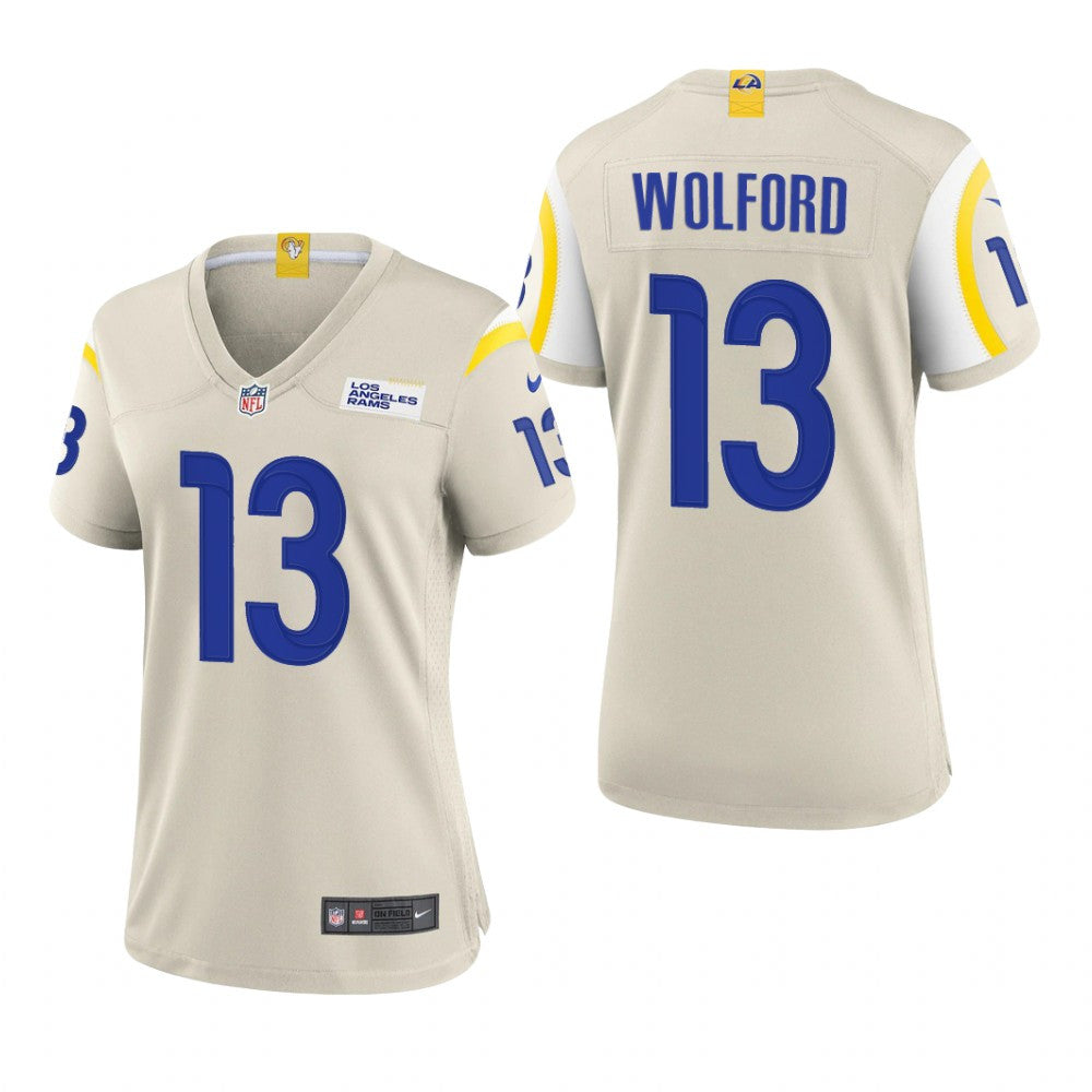 Los Angeles Rams John Wolford Bone Jersey Game Women's