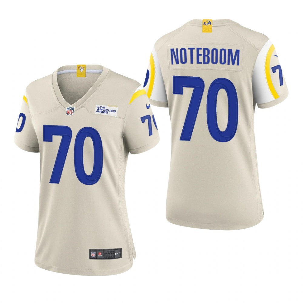 Los Angeles Rams Joseph Noteboom Bone Jersey Game Women's