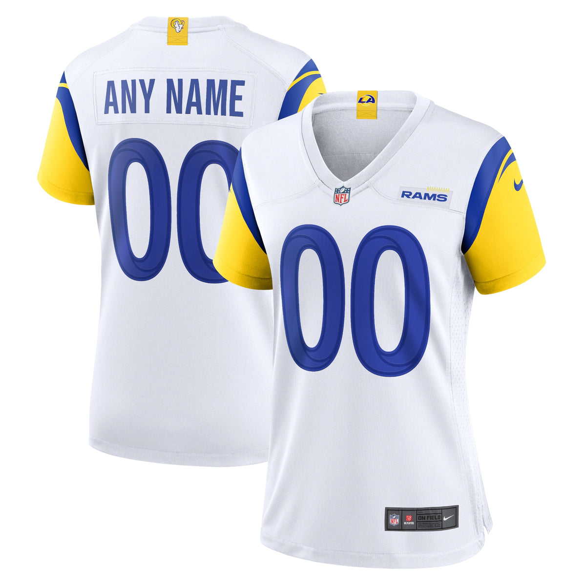 Los Angeles Rams Nike Women's Alternate Custom Jersey White