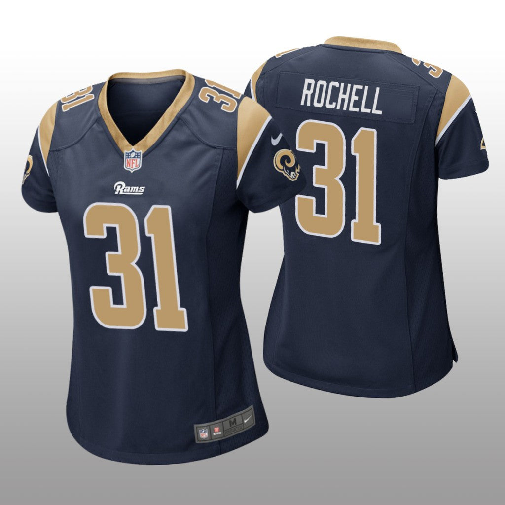 Los Angeles Rams Robert Rochell Navy Jersey Game Women's