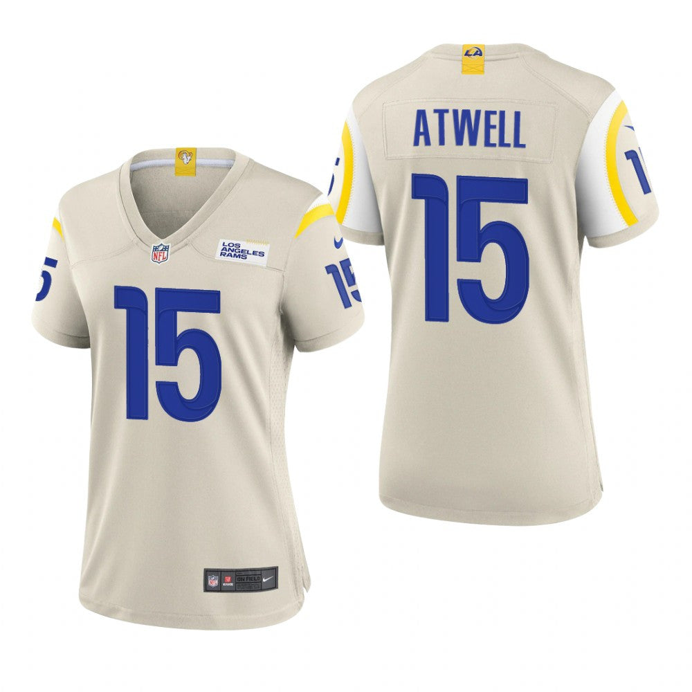 Los Angeles Rams Tutu Atwell Bone Jersey Game Women's