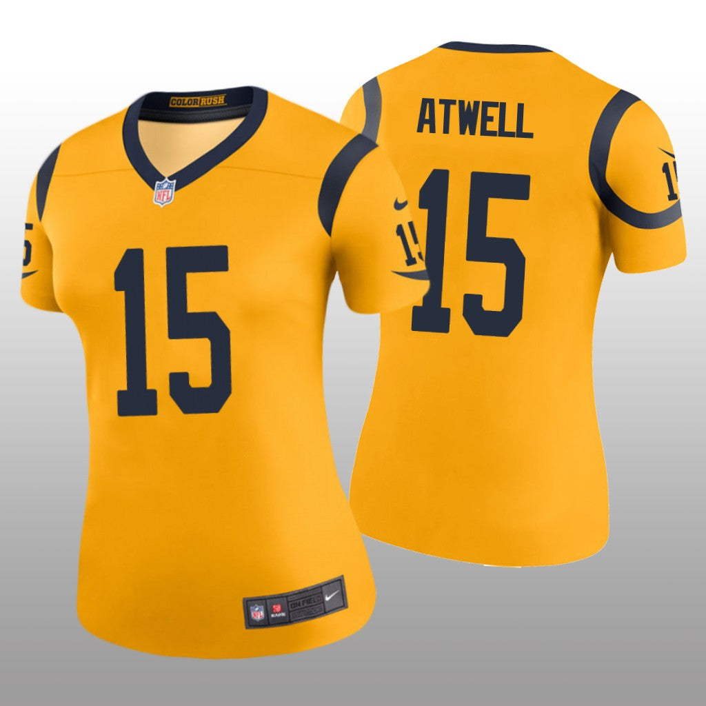 Los Angeles Rams Tutu Atwell Gold Jersey Color Rush Legend Women's