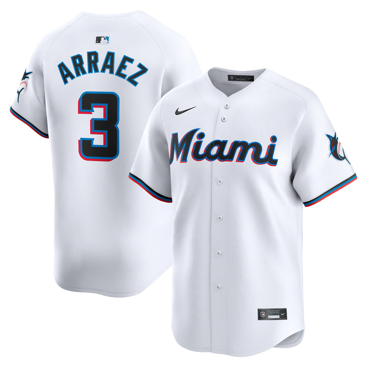 Luis Arraez Miami Marlins Nike Home Limited Player Jersey White