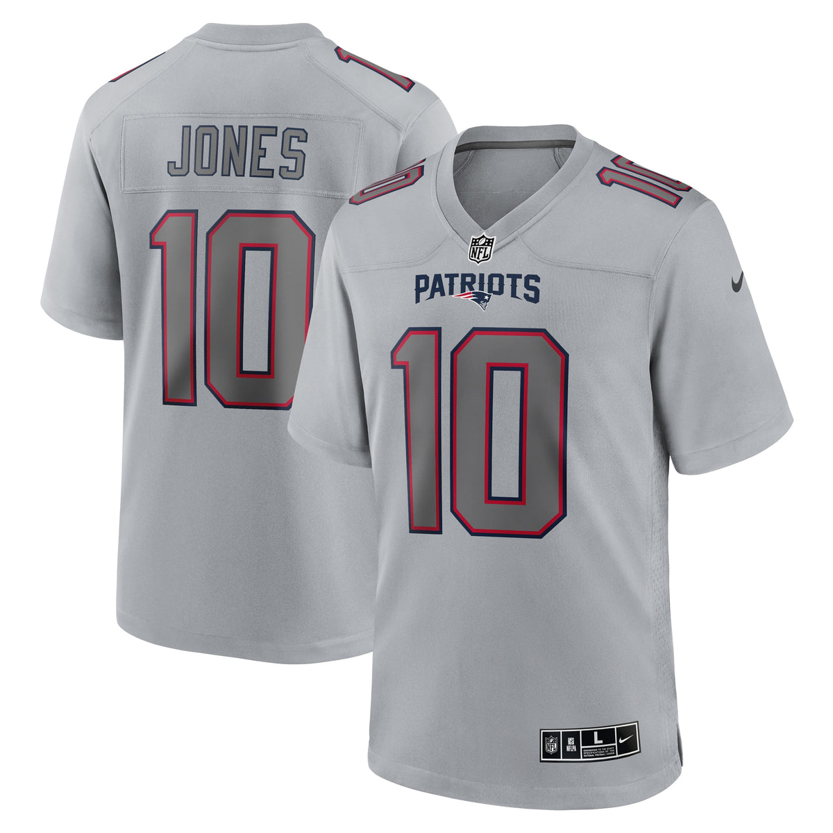 Mac Jones New England Patriots Nike Atmosphere Fashion Game Jersey Gray