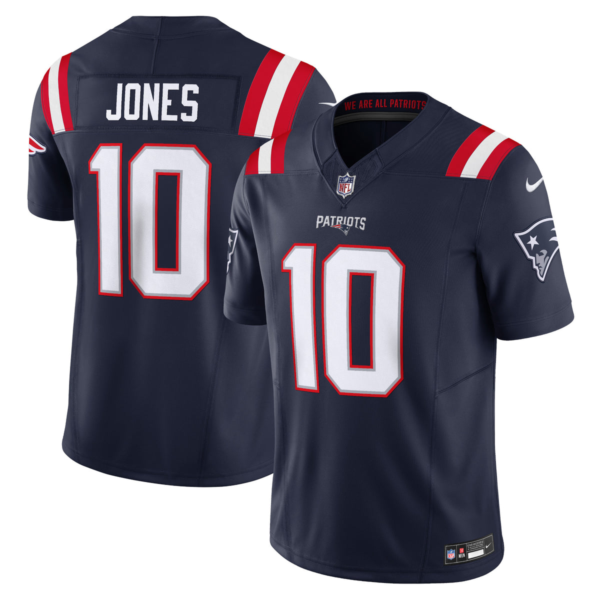 Mac Jones New England Patriots Nike Vapor F.U.S.E. Limited Jersey Navy