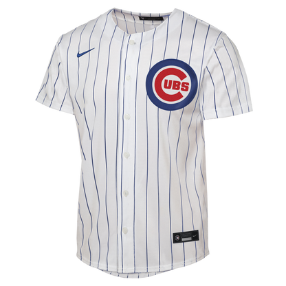 Male Chicago Cubs Nico Hoerner Nike White Home Replica Jersey