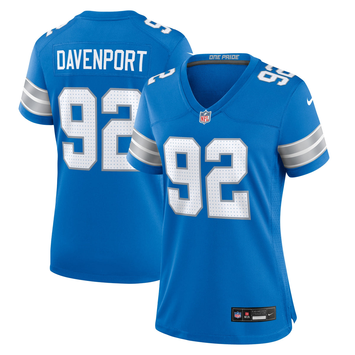 Marcus Davenport Detroit Lions Nike Women's Team Game Jersey Blue