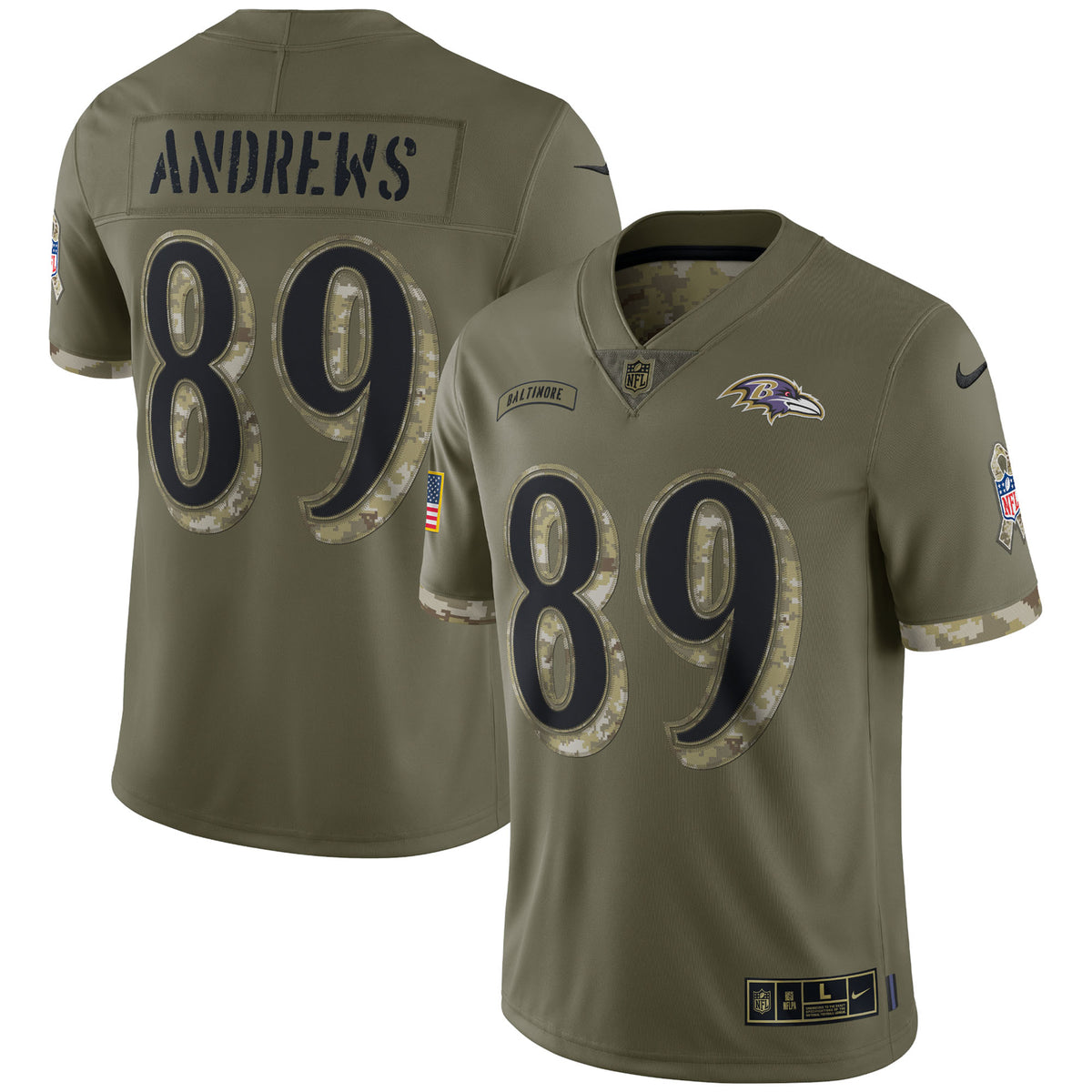 Mark Andrews Baltimore Ravens Nike 2022 Salute To Service Limited Jersey Olive