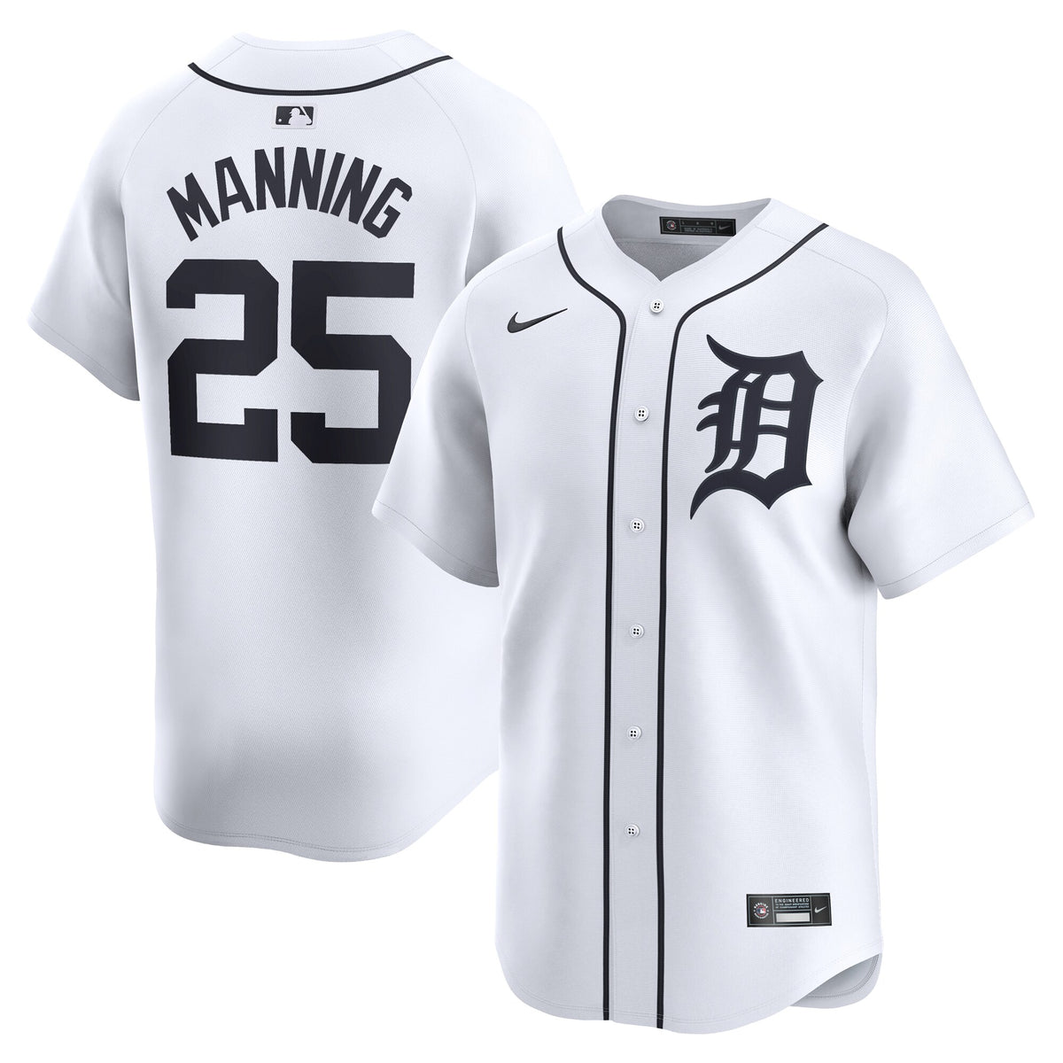 Matt Manning Detroit Tigers Nike Home Limited Player Jersey White