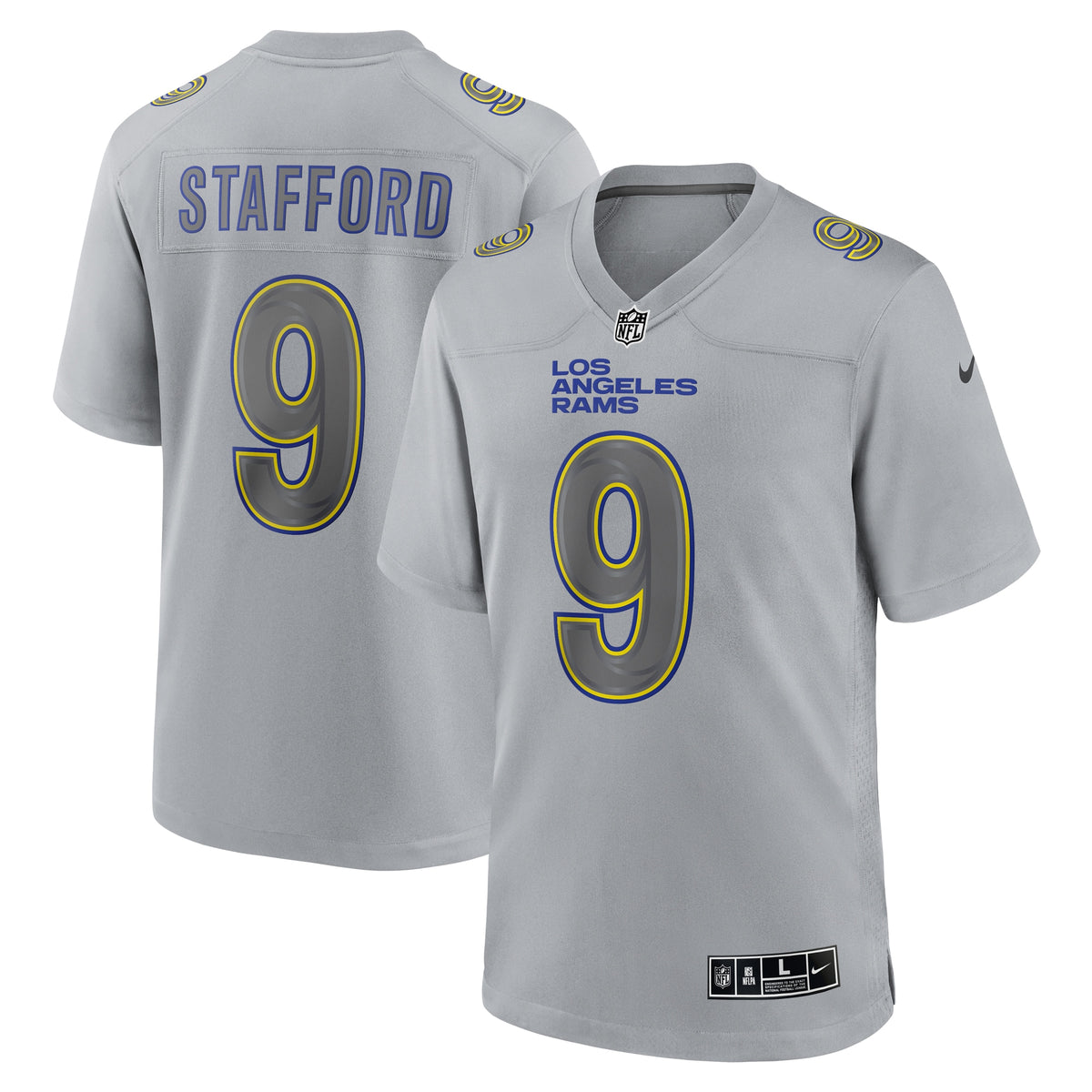 Matthew Stafford Los Angeles Rams Nike Atmosphere Fashion Game Jersey Gray