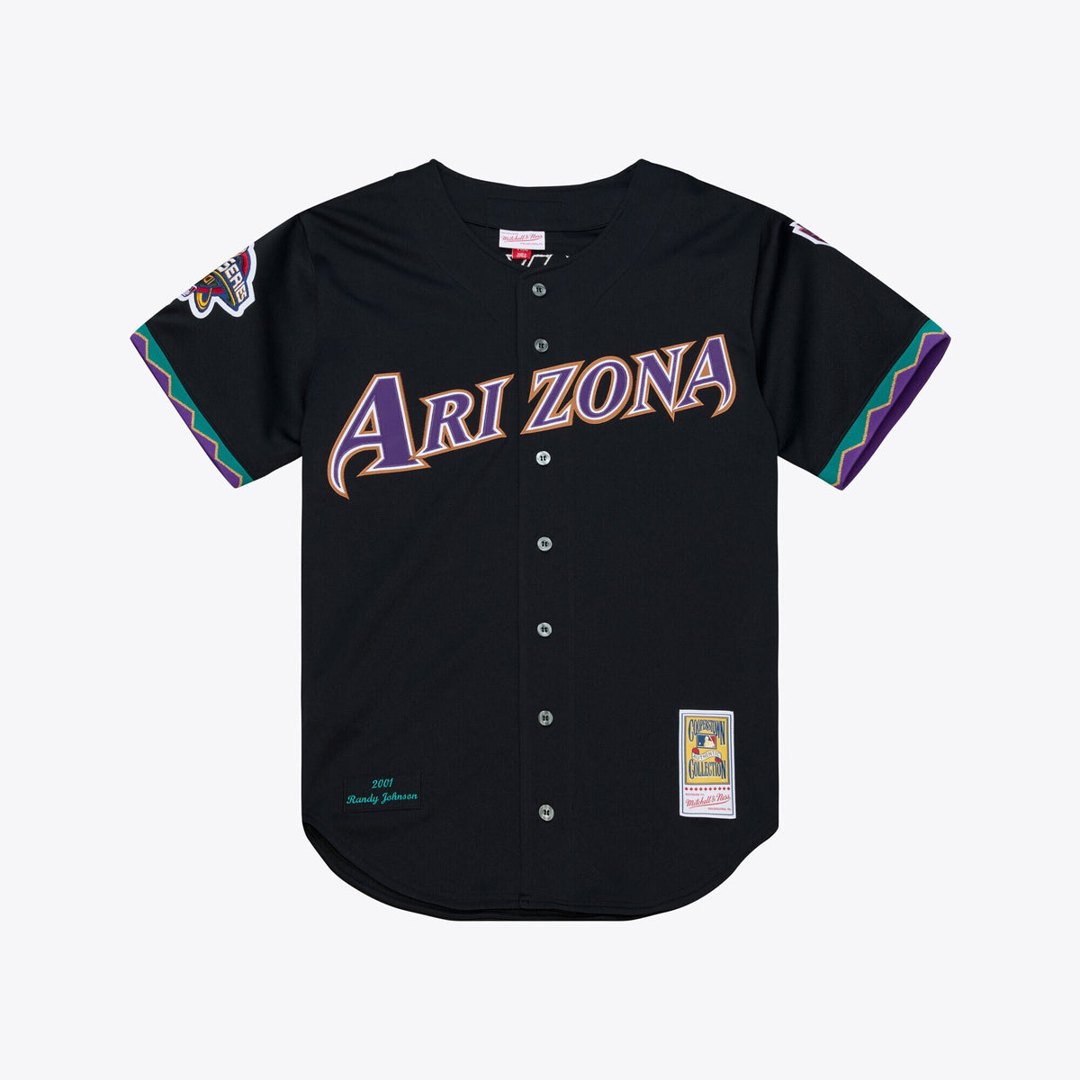 Men's Arizona Diamondbacks Randy Johnson Mitchell & Ness Black 2001 Authentic Jersey