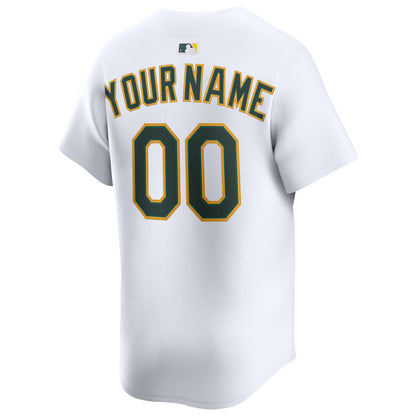 Men's Athletics Nike White Home Limited Custom Jersey