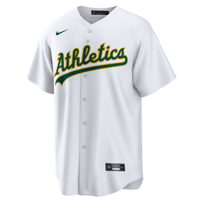 Men's Athletics Shea Langeliers Nike White Home Replica Jersey