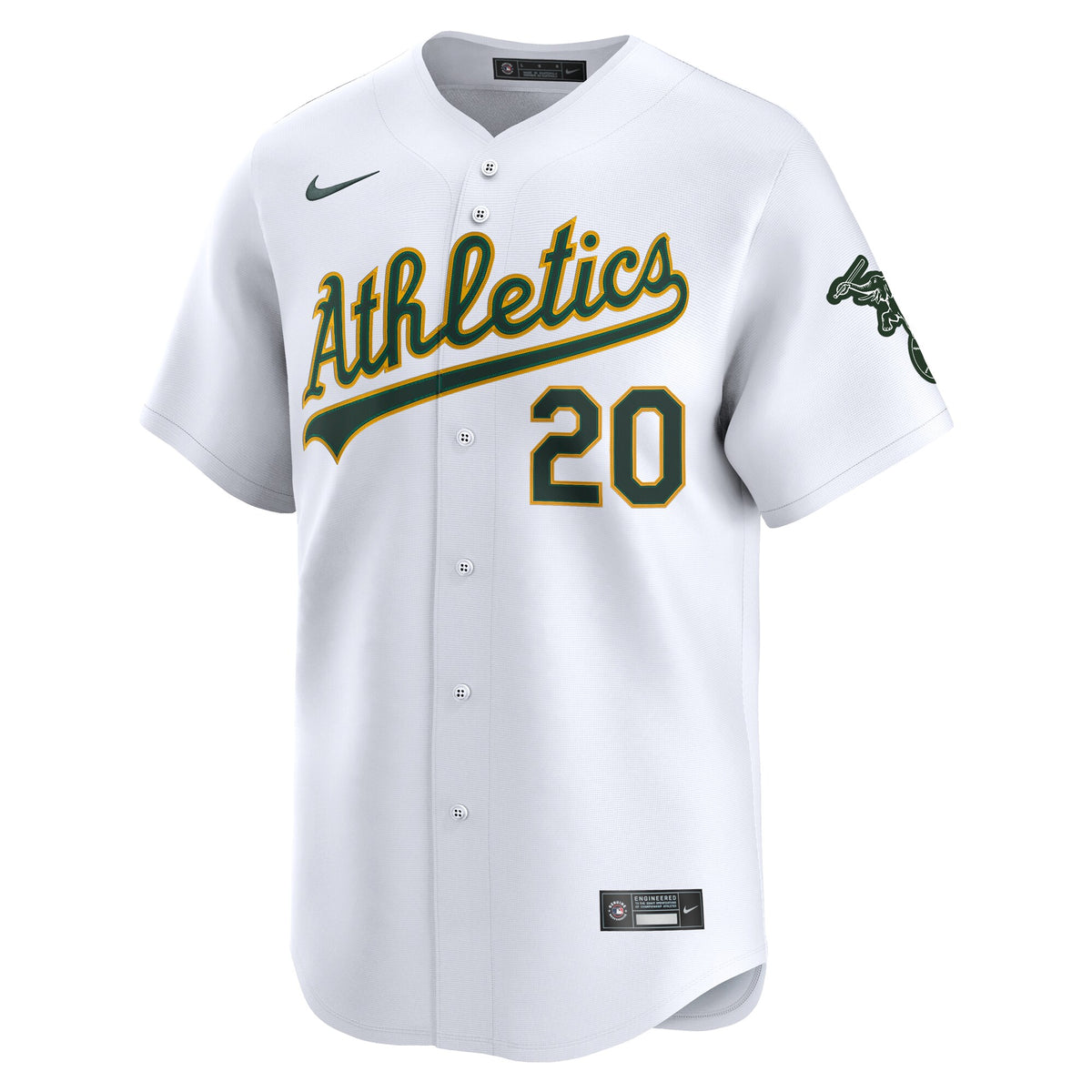 Men's Athletics Zack Gelof Nike White Home Limited Player Jersey