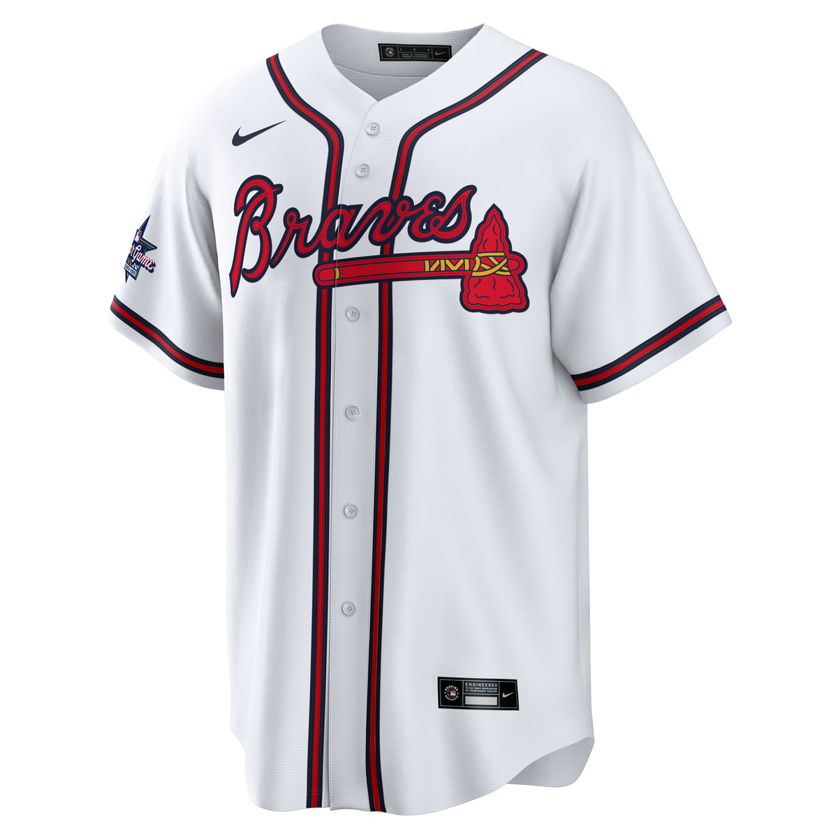 Men's Atlanta Braves Deion Sanders Nike White Home Retired Player Replica Jersey