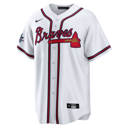 Men's Atlanta Braves Deion Sanders Nike White Home Retired Player Replica Jersey