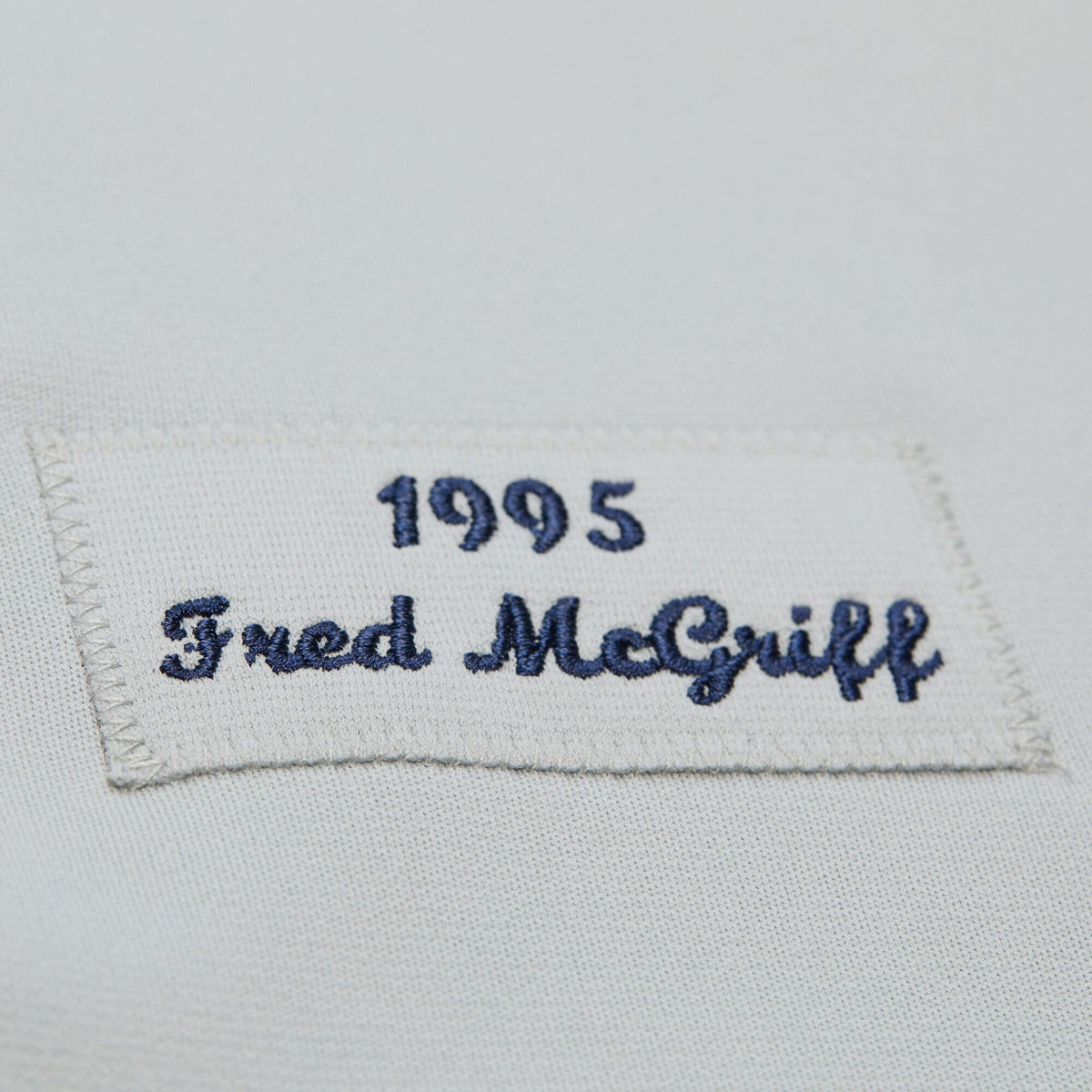 Men's Atlanta Braves Fred McGriff Mitchell & Ness Gray 1995 Throwback Authentic Jersey