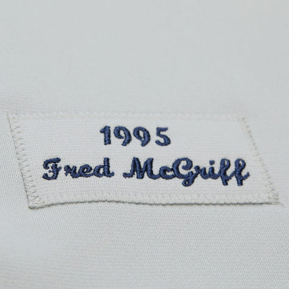 Men's Atlanta Braves Fred McGriff Mitchell & Ness Gray 1995 Throwback Authentic Jersey