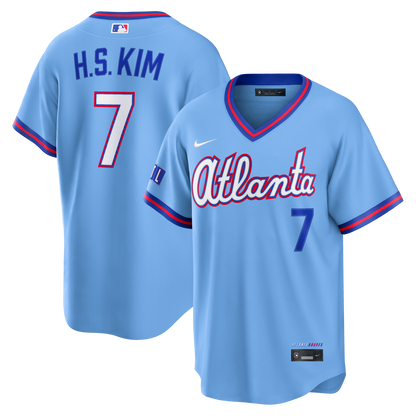 Men's Atlanta Braves Ha-Seong Kim Nike Powder Blue 2026 City Connect Stadium Jersey