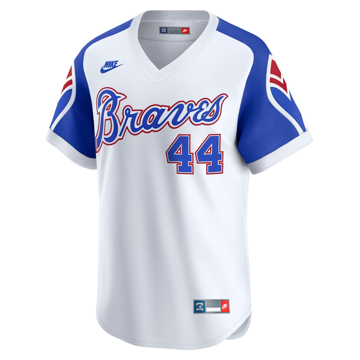 Men's Atlanta Braves Hank Aaron Nike White Throwback Cooperstown Collection Limited Jersey