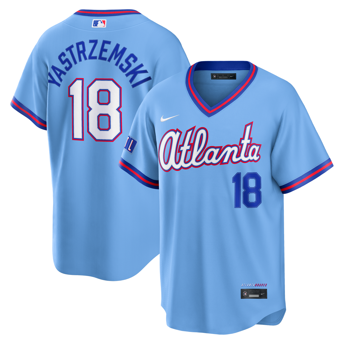 Men's Atlanta Braves Mike Yastrzemski Nike Powder Blue 2026 City Connect Stadium Jersey