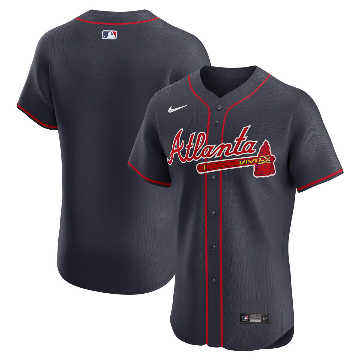 Men's Atlanta Braves Nike Navy Alternate Elite Jersey