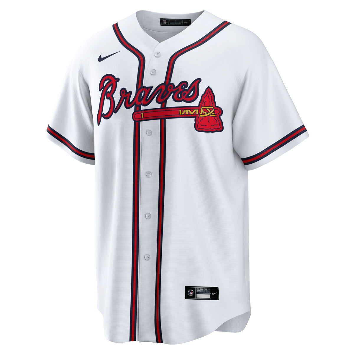 Men's Atlanta Braves Nike White #1 Dad Home Replica Jersey