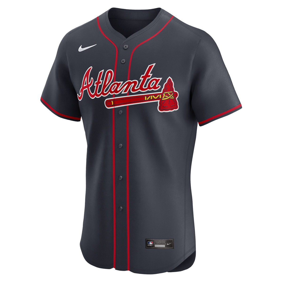 Men's Atlanta Braves Ronald Acuí±a Jr. Nike Navy Alternate Elite Jersey