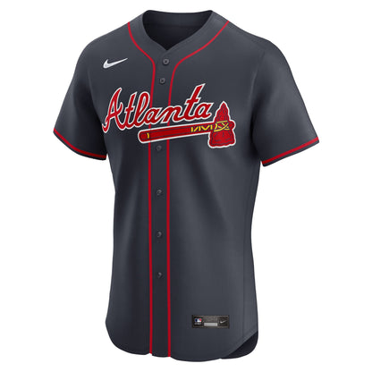 Men's Atlanta Braves Ronald Acuí±a Jr. Nike Navy Alternate Elite Jersey