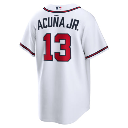 Men's Atlanta Braves Ronald Acuí±a Jr. Nike White Home Replica Jersey