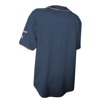 Men's Atlanta Braves Stitches Navy Team Color Full-Button Fashion Jersey