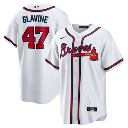 Men's Atlanta Braves Tom Glavine Nike White Home Retired Player Replica Jersey