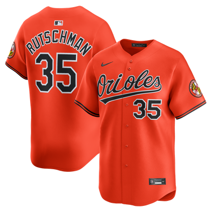 Men's Baltimore Orioles Adley Rutschman Nike Orange 2nd Alternate Limited Player Jersey