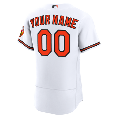 Men's Baltimore Orioles Nike White Home Authentic Custom Jersey