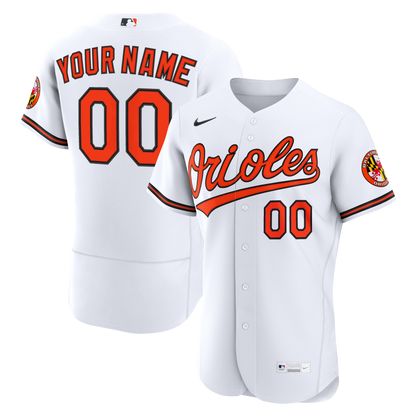 Men's Baltimore Orioles Nike White Home Authentic Custom Jersey