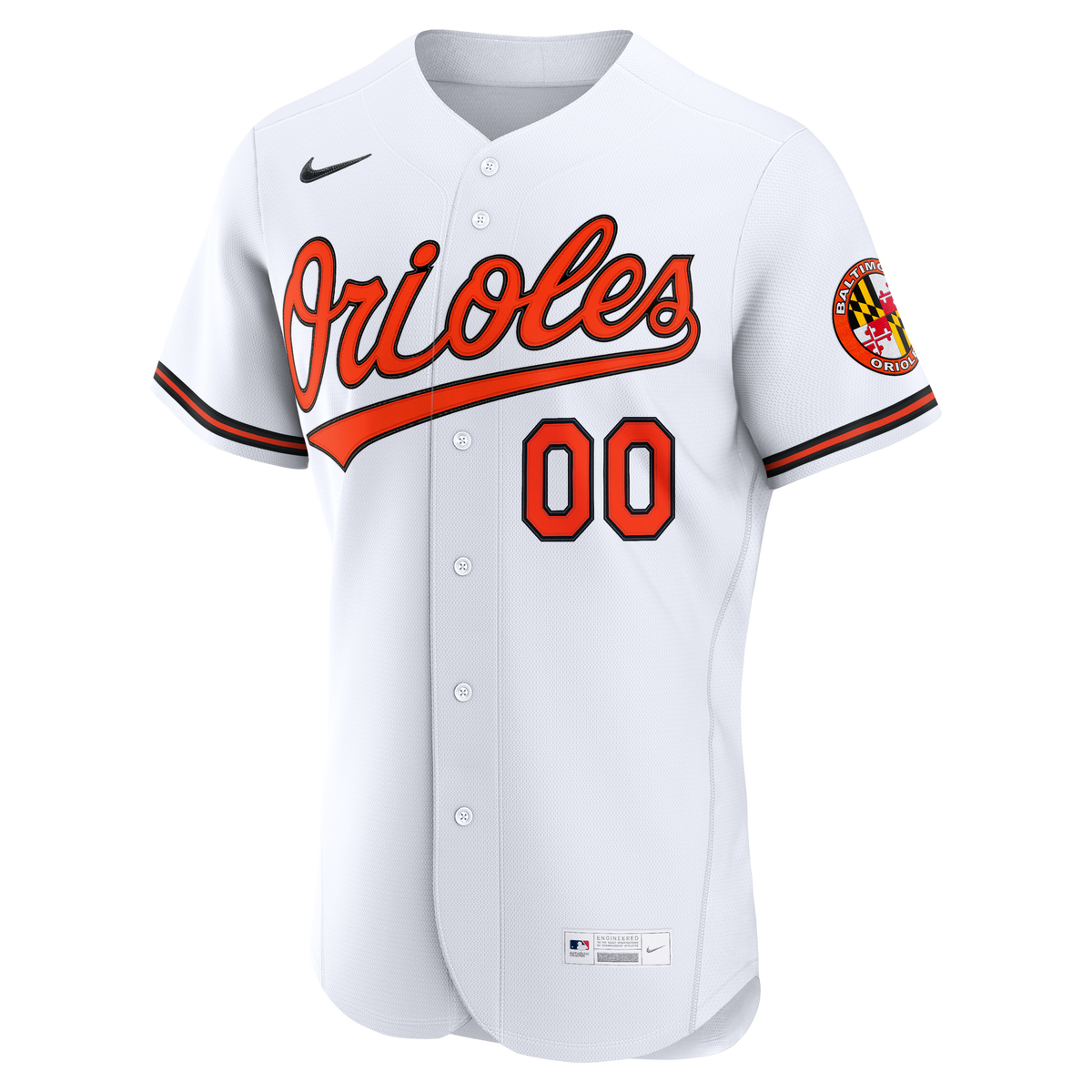 Men's Baltimore Orioles Nike White Home Authentic Custom Jersey
