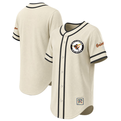 Men's Baltimore Orioles Stitches Natural Throwback Fashion Jersey
